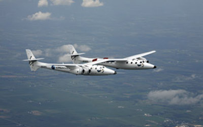 母船白騎士2號已成為了目前全球最大型的碳纖複合材料建造的飛機